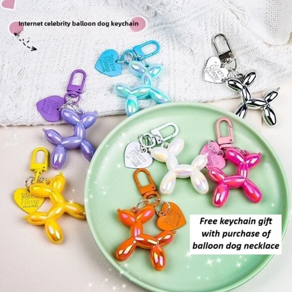 Silver Balloon Dog Pendant Necklace - Picture 5 of 5